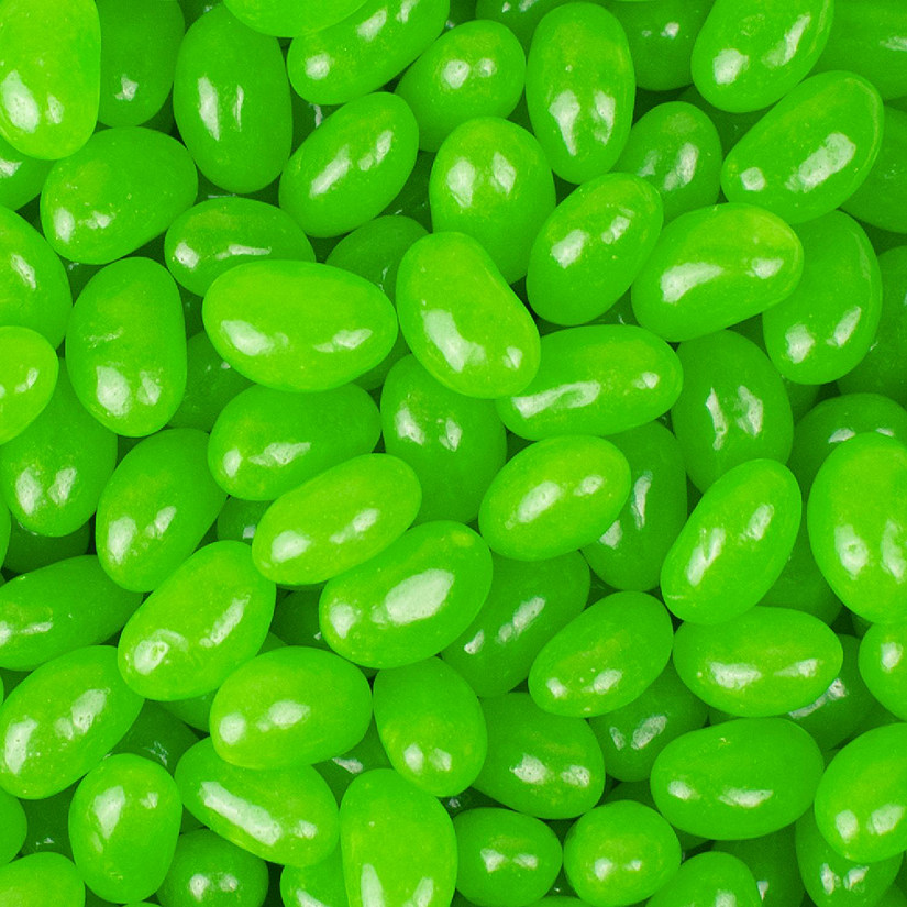 5,400 Pcs Green Candy Jelly Beans - Green Apple (12 lb Case) Image