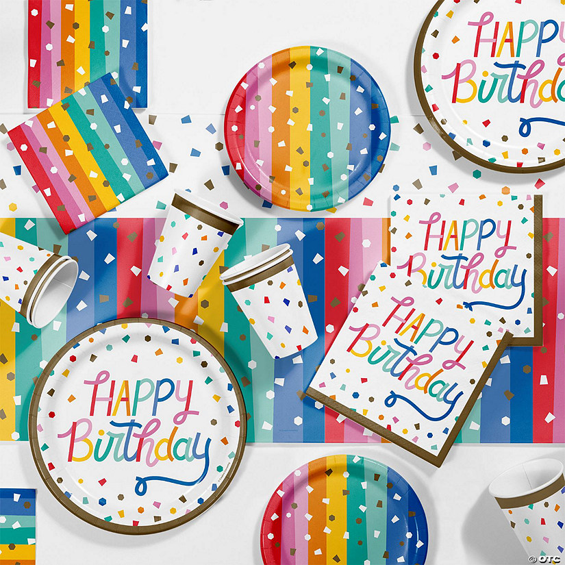 57 Pc. Birthday Confetti Party Supplies Kit Image