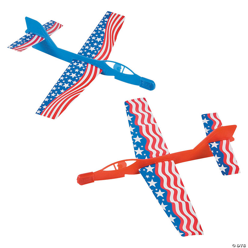 6 1/2" Bulk 144 Pc. Patriotic Red, White & Blue Cardboard Toy Jets Image