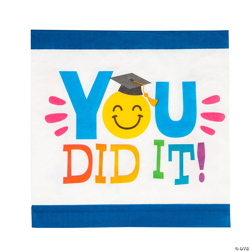 6 1/2" Elementary Graduation You Did It Paper Luncheon Napkins - 16 Ct. Image