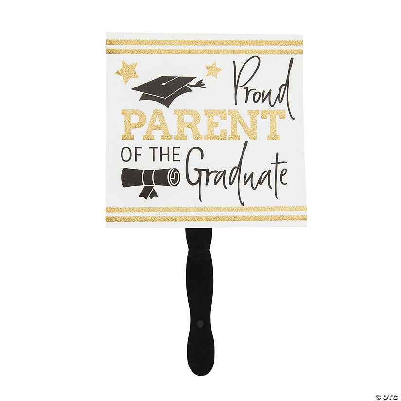 6 1/2" x 6 1/2" Proud Parent of the Graduate Cardboard Signs - 12 Pc. Image