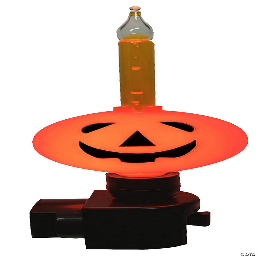 6.5" Jack-O-Lantern Halloween Bubble Night Light Image