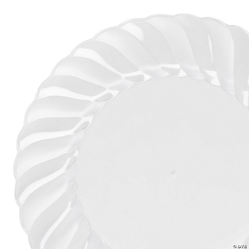 6" Clear Flair Plastic Pastry Plates (126 Plates) Image