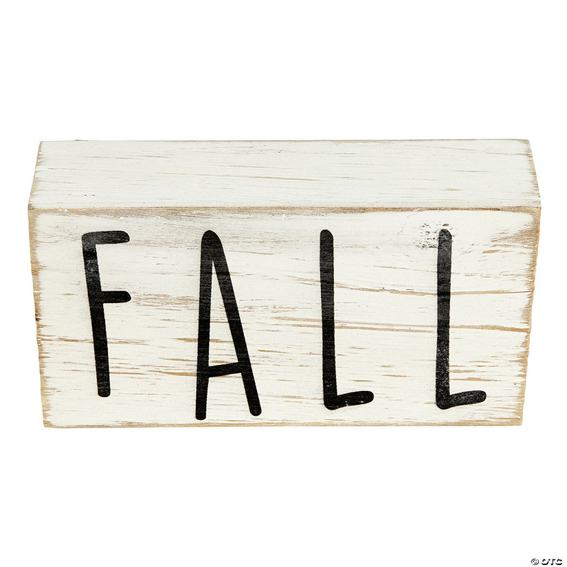 6" Distressed Wood Autumn Harvest Fall Sign Image