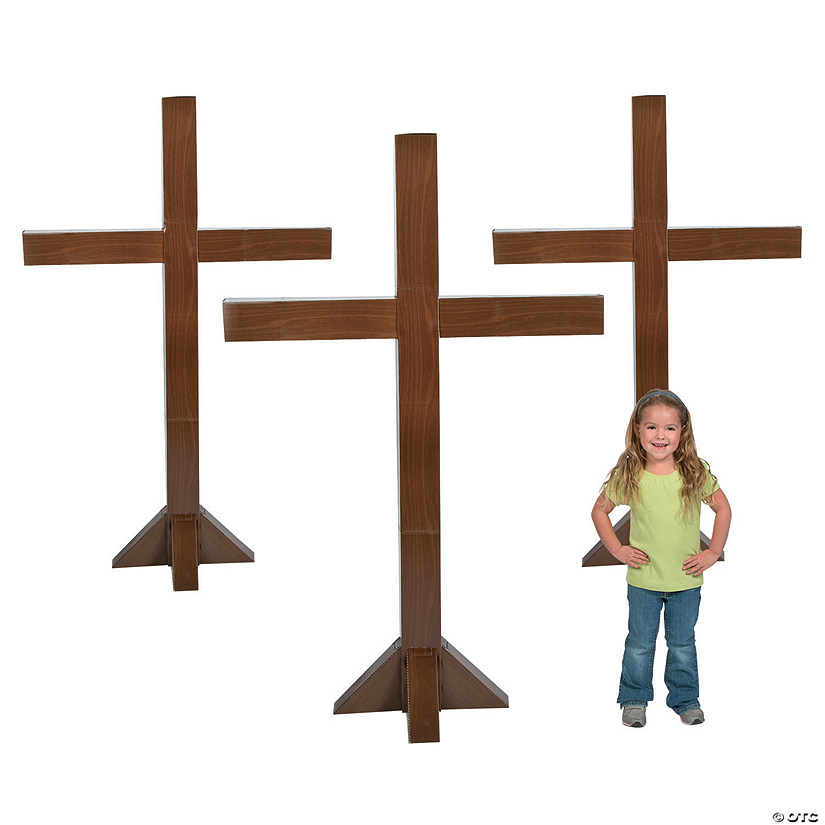 6 Ft. 3D Three Crosses Cardboard Cutout Stand-Ups - 3 Pc. Image