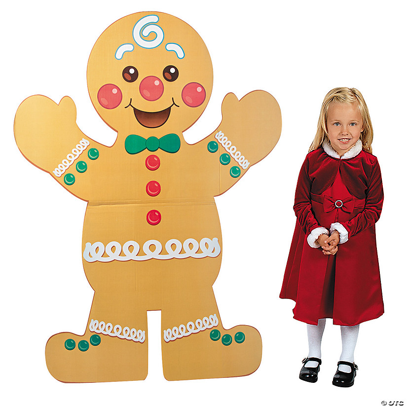 6 Ft. Christmas Gingerbread Man Cardboard Cutout Stand-Up Image