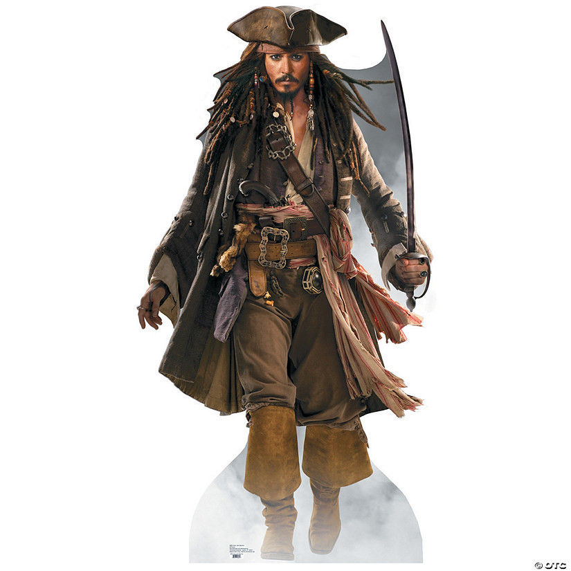 6 Ft. Disney's Pirates of the Caribbean: At World's End Captain Jack Sparrow Life-Size Cardboard Cutout Stand-Up Image