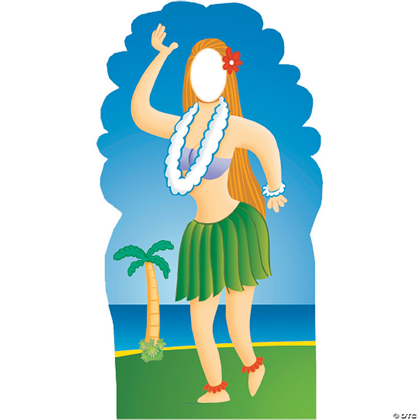 6 Ft. Hula Girl Life-Size Cardboard Stand-In Stand-Up Image