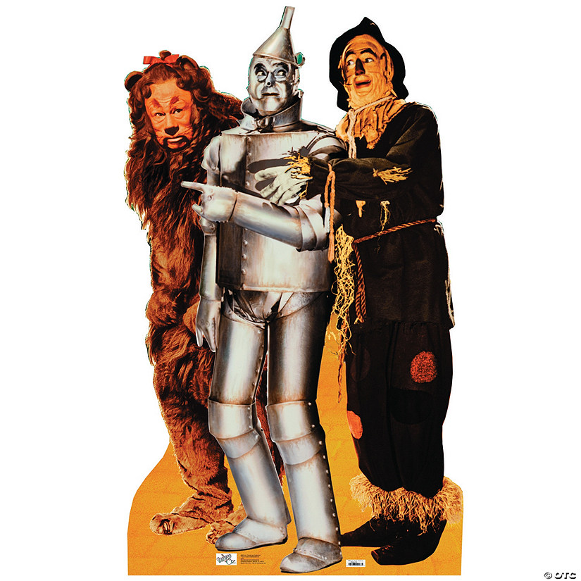 6 Ft. The Wizard of Oz&#8482; Cowardly Lion, Tinman & Scarecrow Life-Size Cardboard Cutout Stand-Up Image
