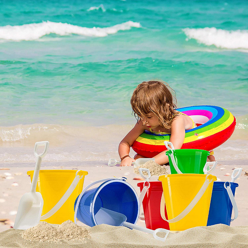 6 Sets Beach Pails & Shovels for Kids Image
