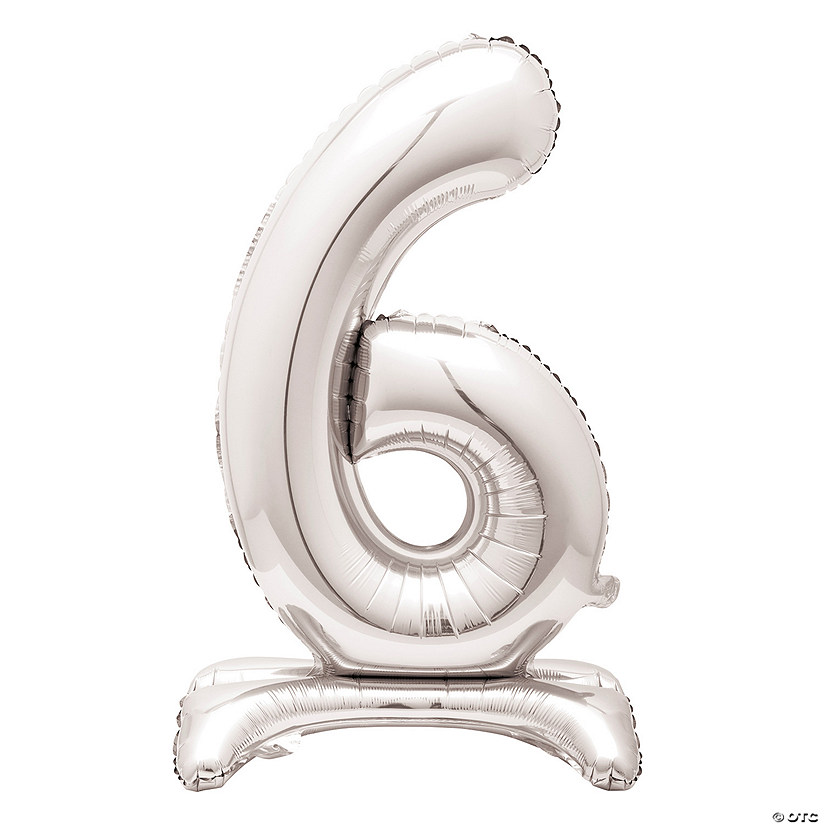 "6"-Shaped 30" Mylar Number Stand-Up Balloon Image