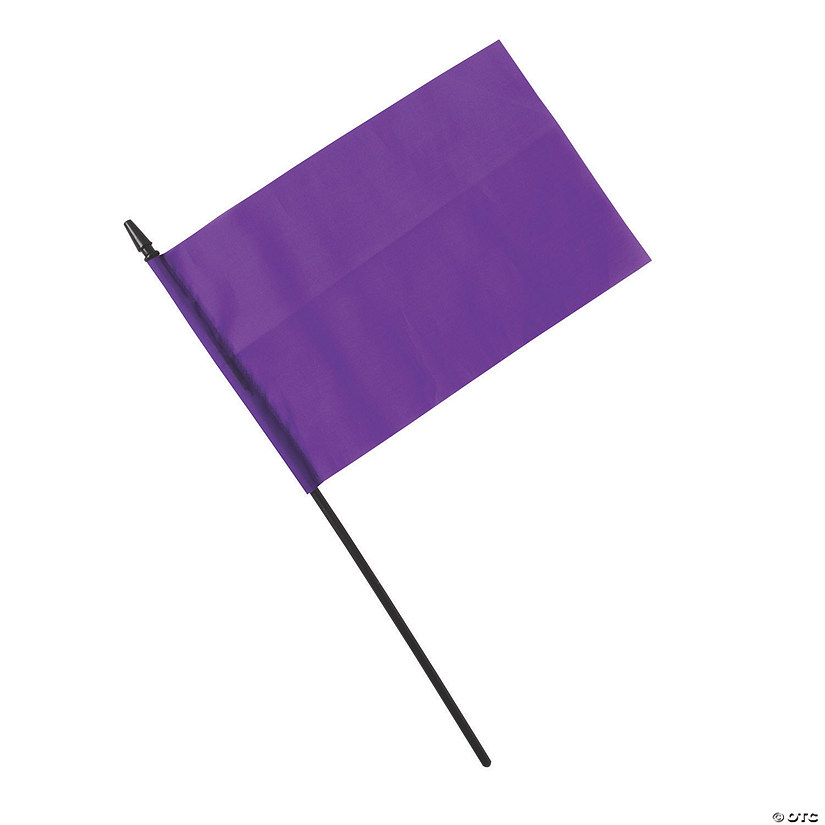 6" x 4" Polyester Purple Team Spirit Flags - 24 Pc. Image