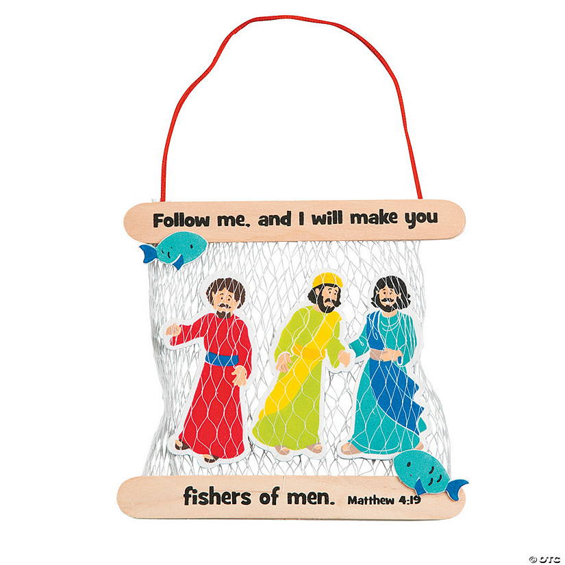 6" x 5 1/2" Religious Fishers of Men Net Craft Kit- Makes 12 Image