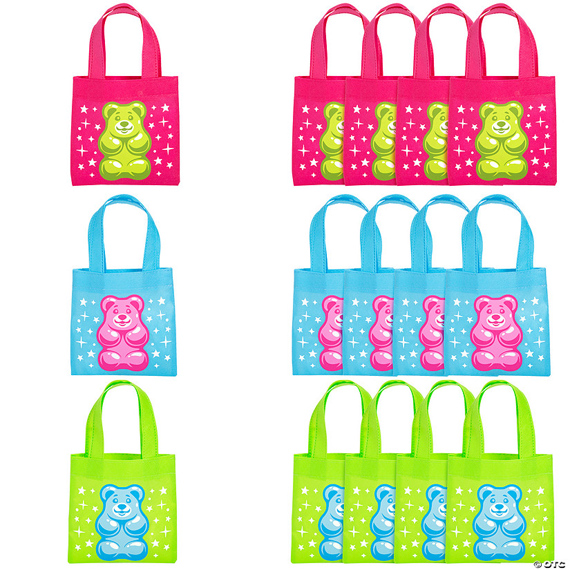 6" x 6" Mini Candy Critters Nonwoven Tote Bags - 12 Pc. Image