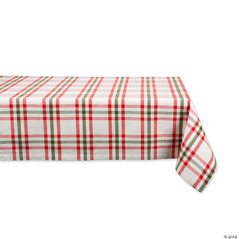 60" X 120" Kitchen & Tabletop Jolly Tree Collection Tablecloth, Nutcracker Plaid Image