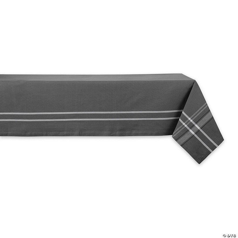 60" X 84" Gray French Chambray Tablecloth Image