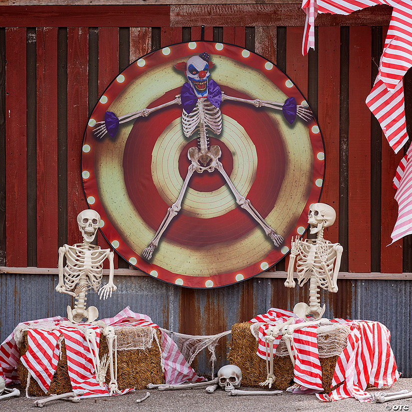 62 3/4" Clown Skeleton Target Ready-to-Hang Halloween Decoration Image