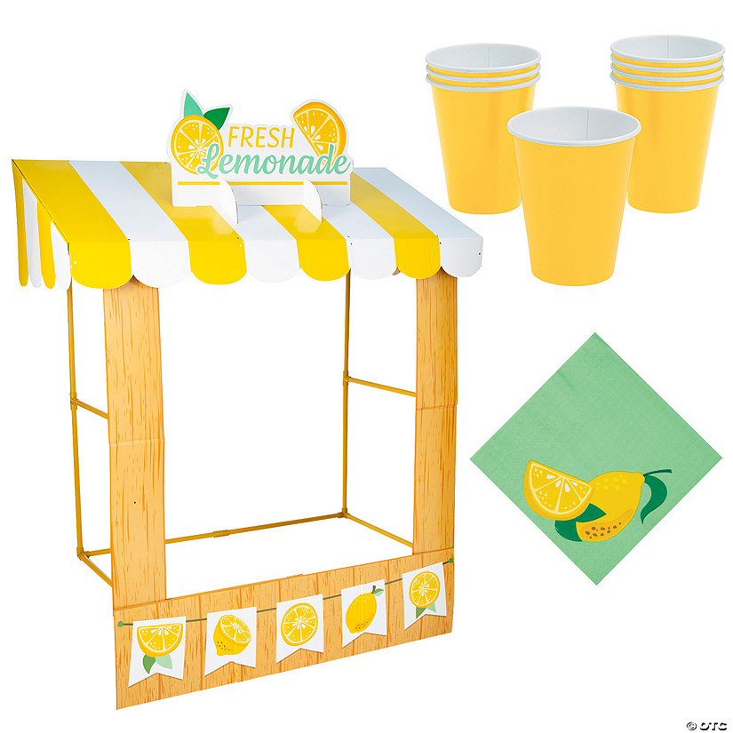 63 Pc. Lemonade Stand Drink Station Kit for 24 Guests Image