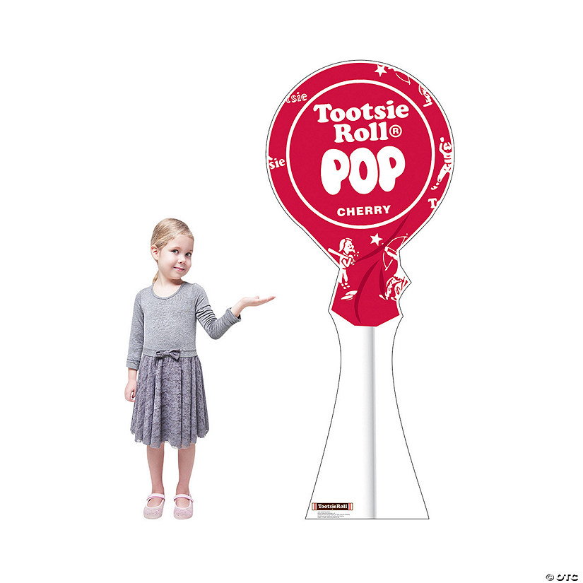 66" Tootsie Roll<sup>&#174;</sup> Cherry Pop Cardboard Cutout Stand-Up Image