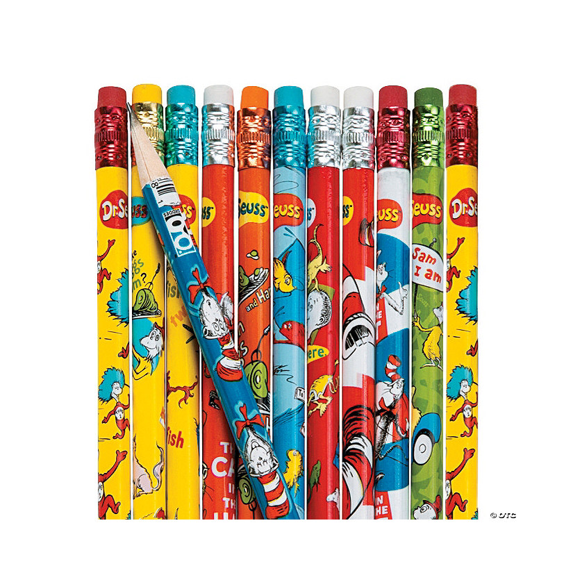 7 1/2" Bulk 72 Pc. Dr. Seuss&#8482; Multicolor Wood Pencil Assortment Image