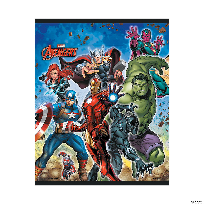 7 1/2" x 11" Medium Marvel Comics The Avengers&#8482; Plastic Goody Bags - 8 Pc. Image