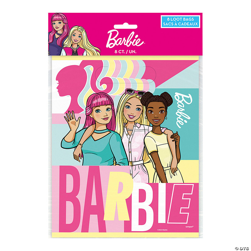 7 1/4" x 9" Barbie&#8482; & Friends Party Plastic Goody Bags - 8 Pc. Image