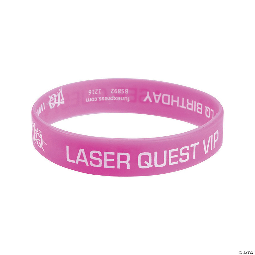 7.25" Bulk Purple Laser Tag Party Silicone Bracelets - 100 Pc. Image