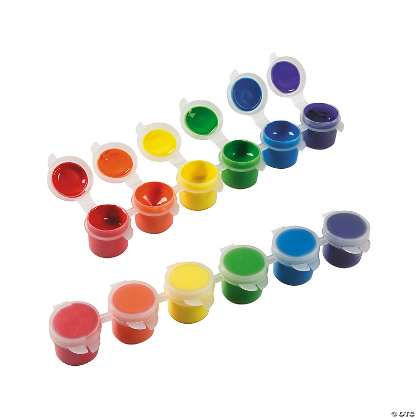 7" 6-Color Rainbow Acrylic Paint Strip Classpack - Set of 24 Image