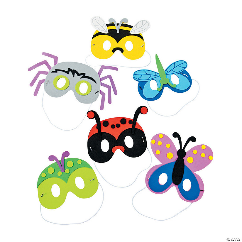 7" - 8" Insect and Spiders Bug Mask Foam Craft Kit - Makes 12 Image