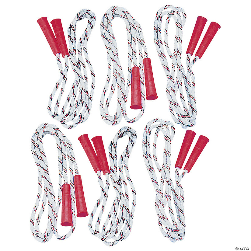 7 Ft. Nylon Jump Ropes with Red Handles - 6 Pc. Image