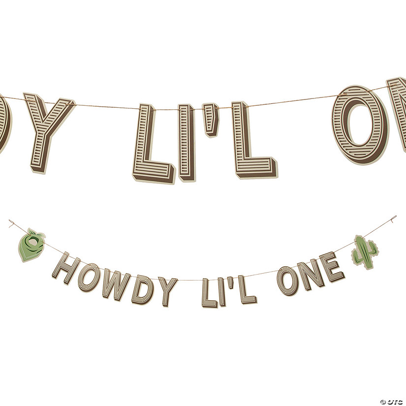 7 Ft. Western Baby Party Howdy Li&#8217;l One Garland Image