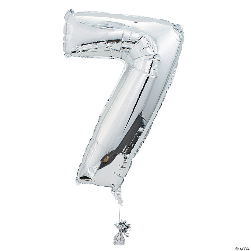 "7" Shaped Number 34" Mylar Balloon Image