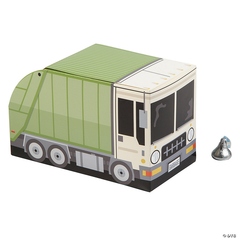 7" x 4 1/4" Garbage Critters Garbage Truck Favor Boxes - 12 Pc. Image