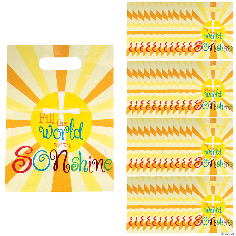 7" x 9 1/2" Bulk 50 Pc. Fill the World with Sonshine Goody Bags Image