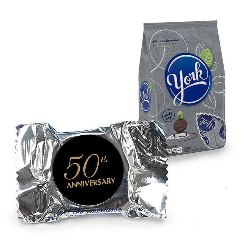 70 Pcs 50th Anniversary Candy Party Favors York Peppermint Patties - Assembly Required Image