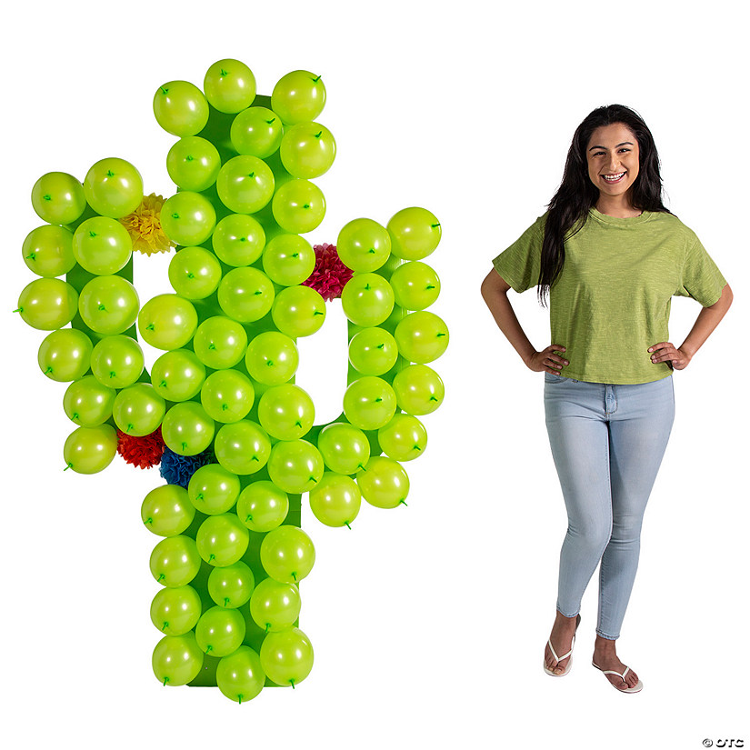 71" 3D Balloon Cactus Cardboard Cutout Stand-Up Image