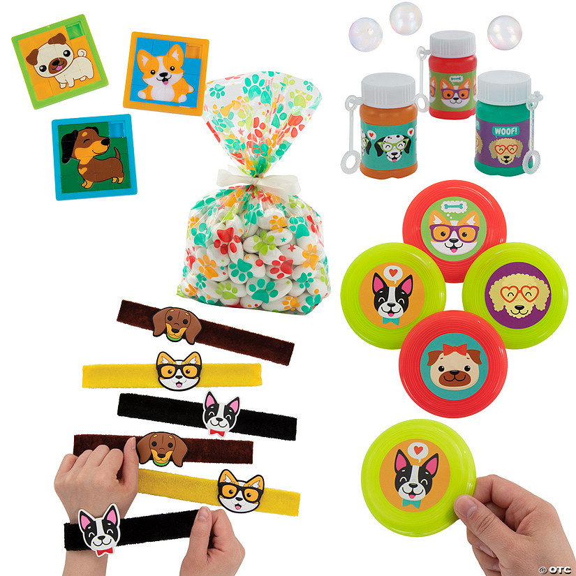 72 Pc. Dog Party Favor Kit for 12 Image