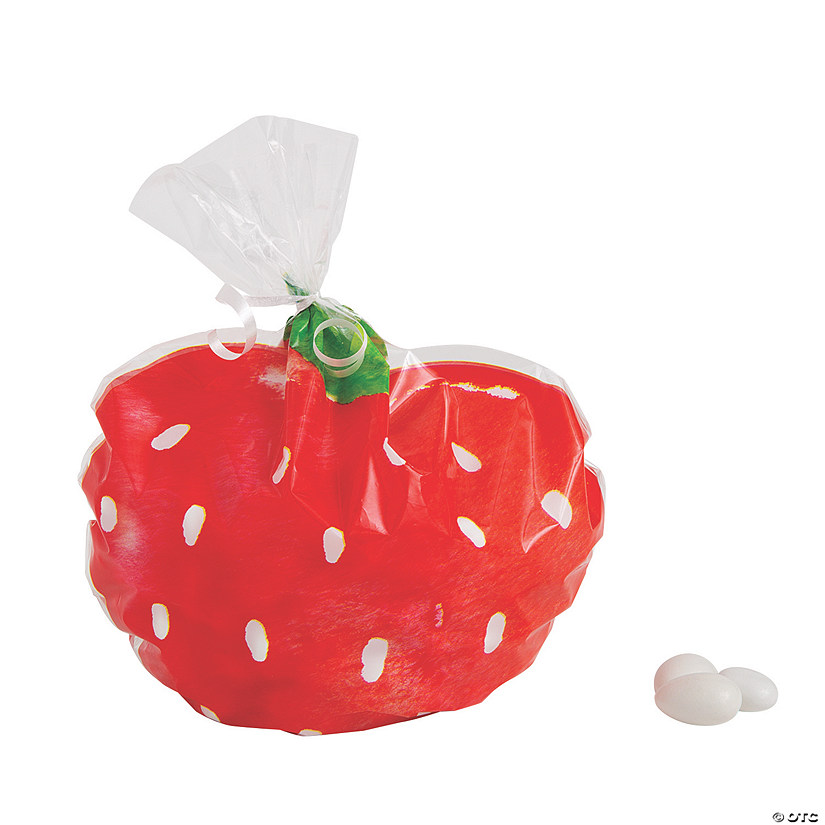 8 1/2" x 11" Strawberry Cellophane Bags &#8211; 36 Pc.  Image
