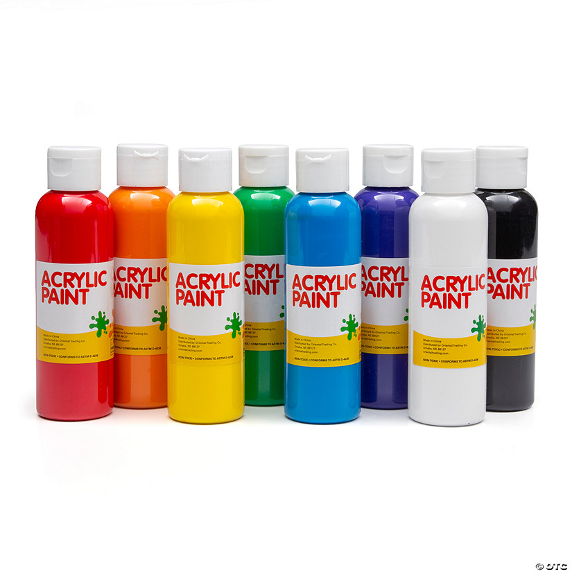 8-Color Acrylic Paint Set - 4 oz. Image