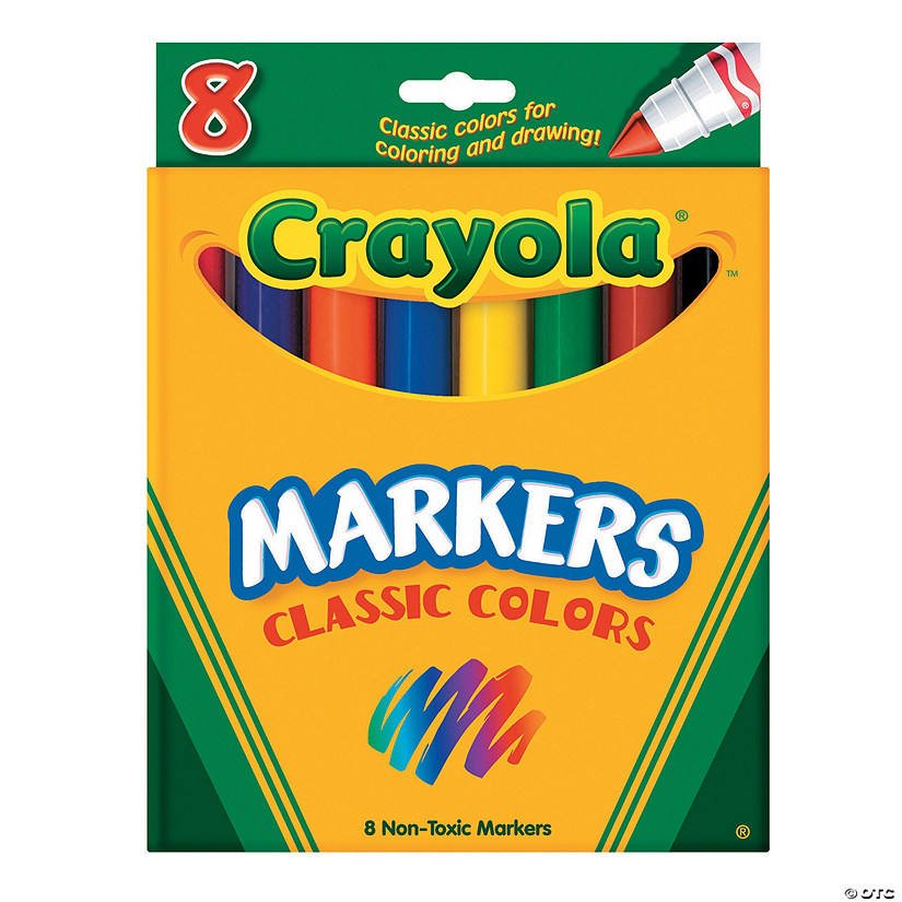 8-Color Classic Colors Crayola&#174; Cone Tip Markers Image