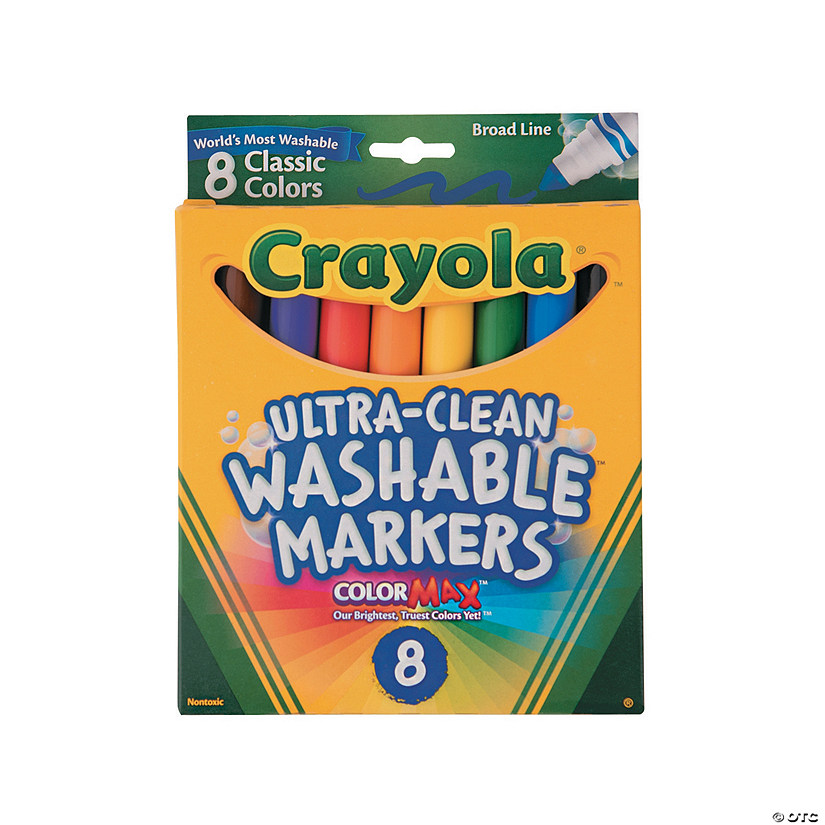 8-Color Crayola<sup>&#174;</sup> Ultra-Clean Broad Line Washable Markers Image