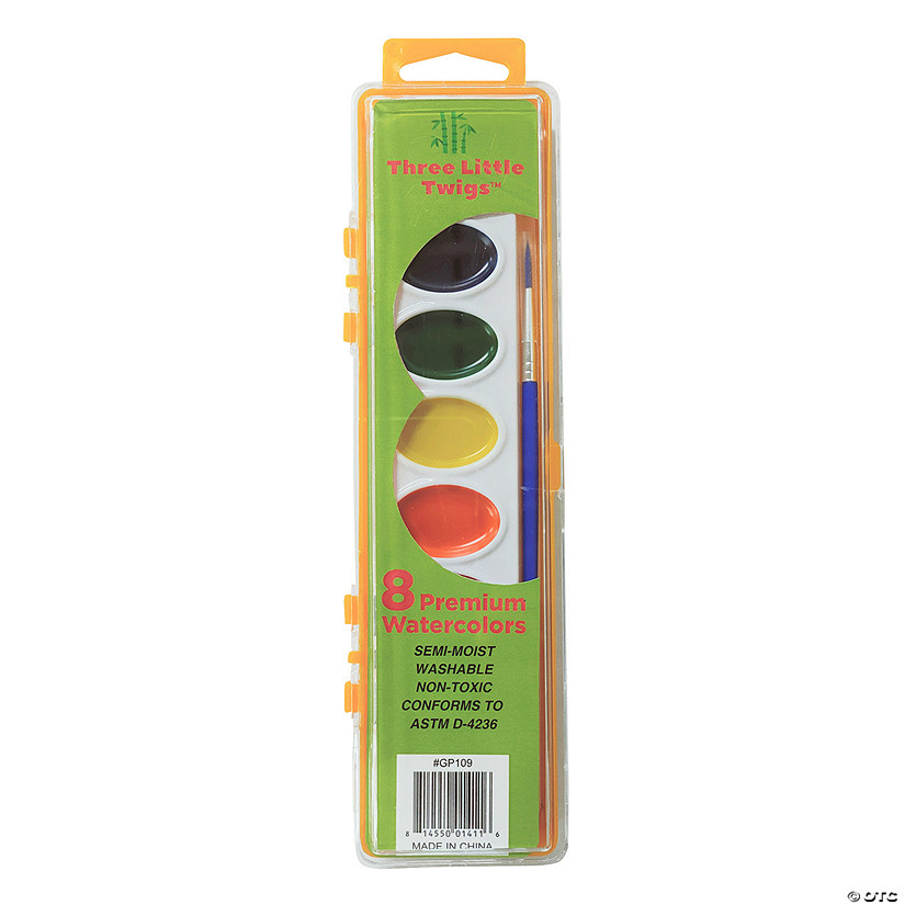 8-Color Watercolor Paint Trays - 24 Pc. Image