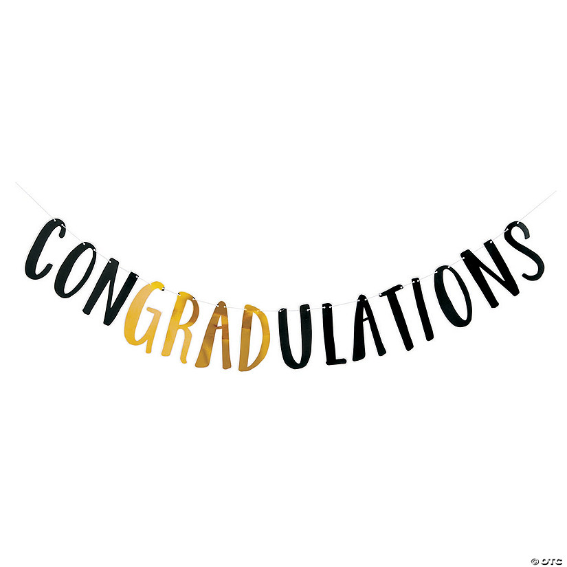 8 Ft. Graduation Congradulations Ready-to-Hand Cardstock Garland Image
