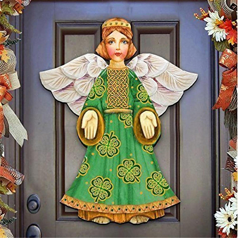 8152723 Celtic Angel Wooden Christmas Ornament Set of 2 Image