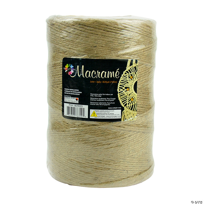 820 Yd. Touch of Nature<sup>&#174;</sup> Macram&#233; 3 Ply Natural Jute Cording Image