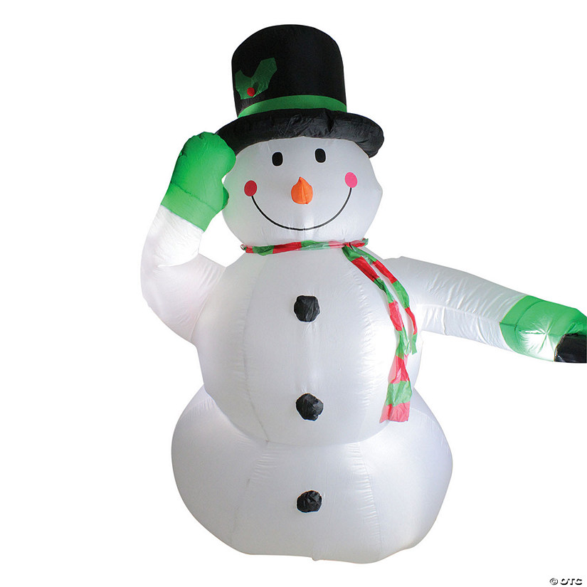 8ft Inflatable Lighted Snowman Outdoor Christmas Decoration Image