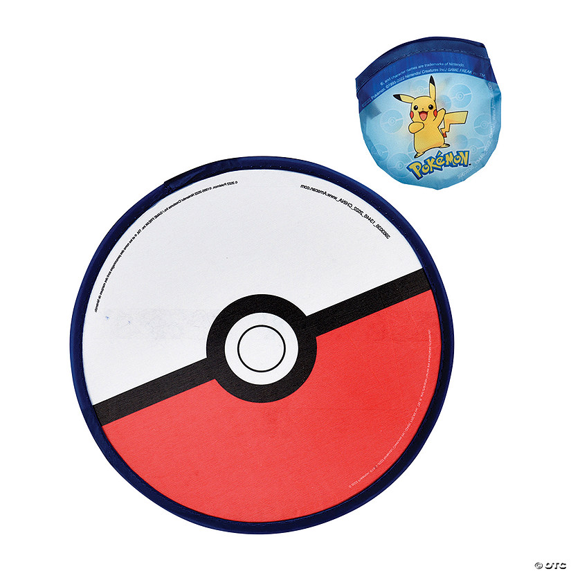 9 3/4" Pok&#233;mon&#8482; Pokeball Flying Discs with Pikachu Pouch - 4 Pc. Image