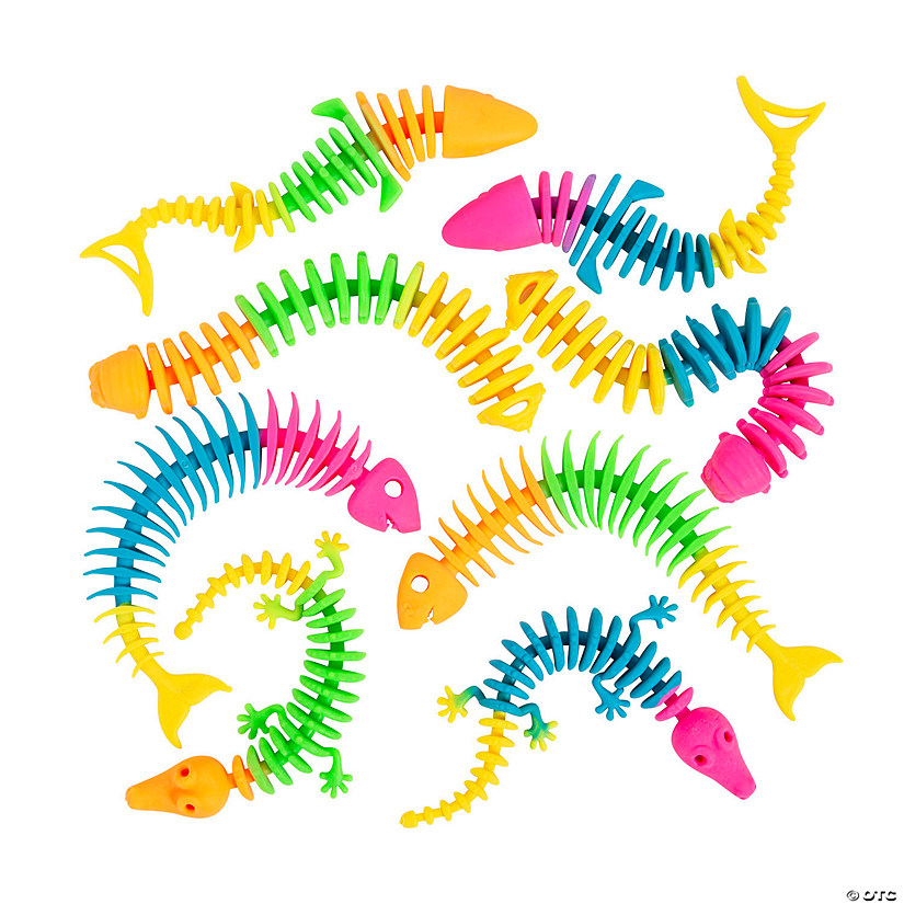 9" Articulated Fish Squishy Toys - 24 Pc. Image