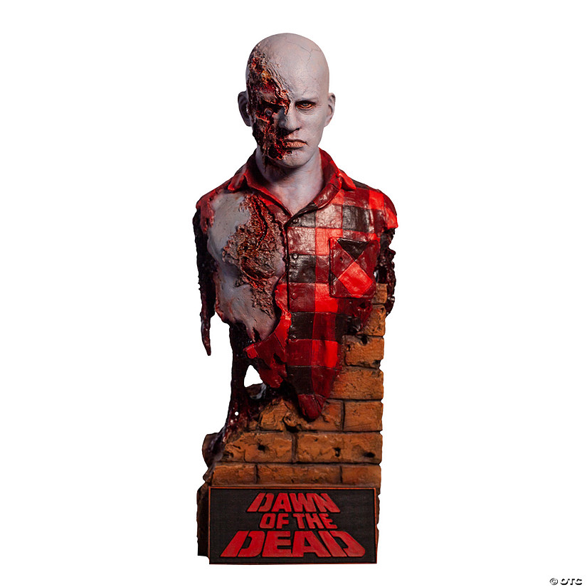 9" Dawn of the Dead Airport Zombie Bust Halloween Decoration Image