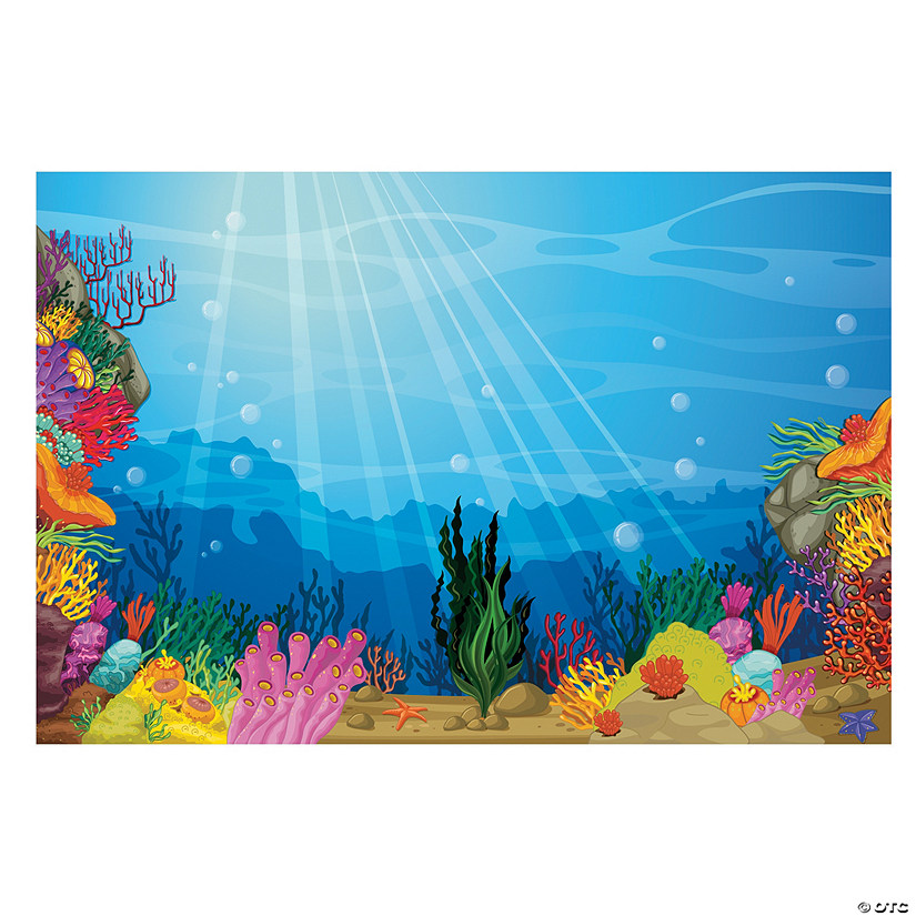 9 Ft. x 6 Ft. Under the Sea Multicolor Plastic Backdrop - 3 Pc. Image